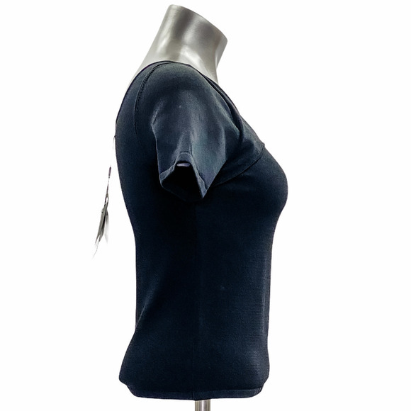 CYRUS Black Lycra One-Shoulder Blouse Medium NWT - Picture 4 of 11